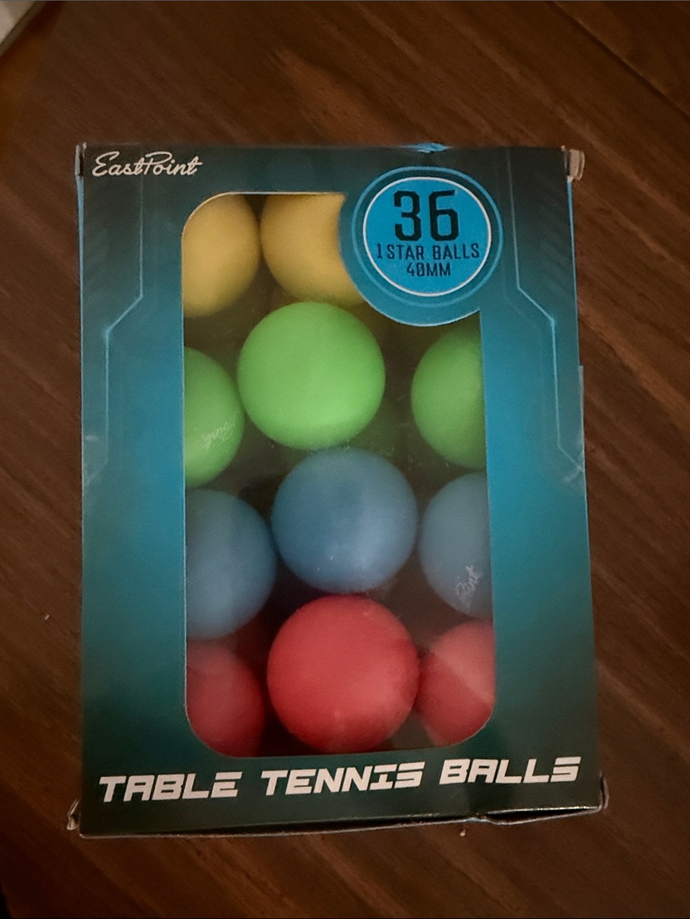 EastPoin Table Tennis Balls - Multicolor (Pack of 36)
